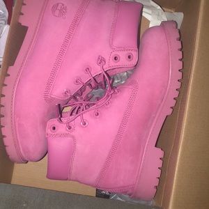 Pink Timberlands